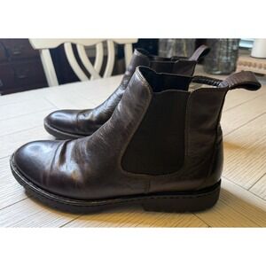 Born Men's Chelsea Brown Leather Pull On Ankle Casual Ankle Boot Preppy Sz 12 M